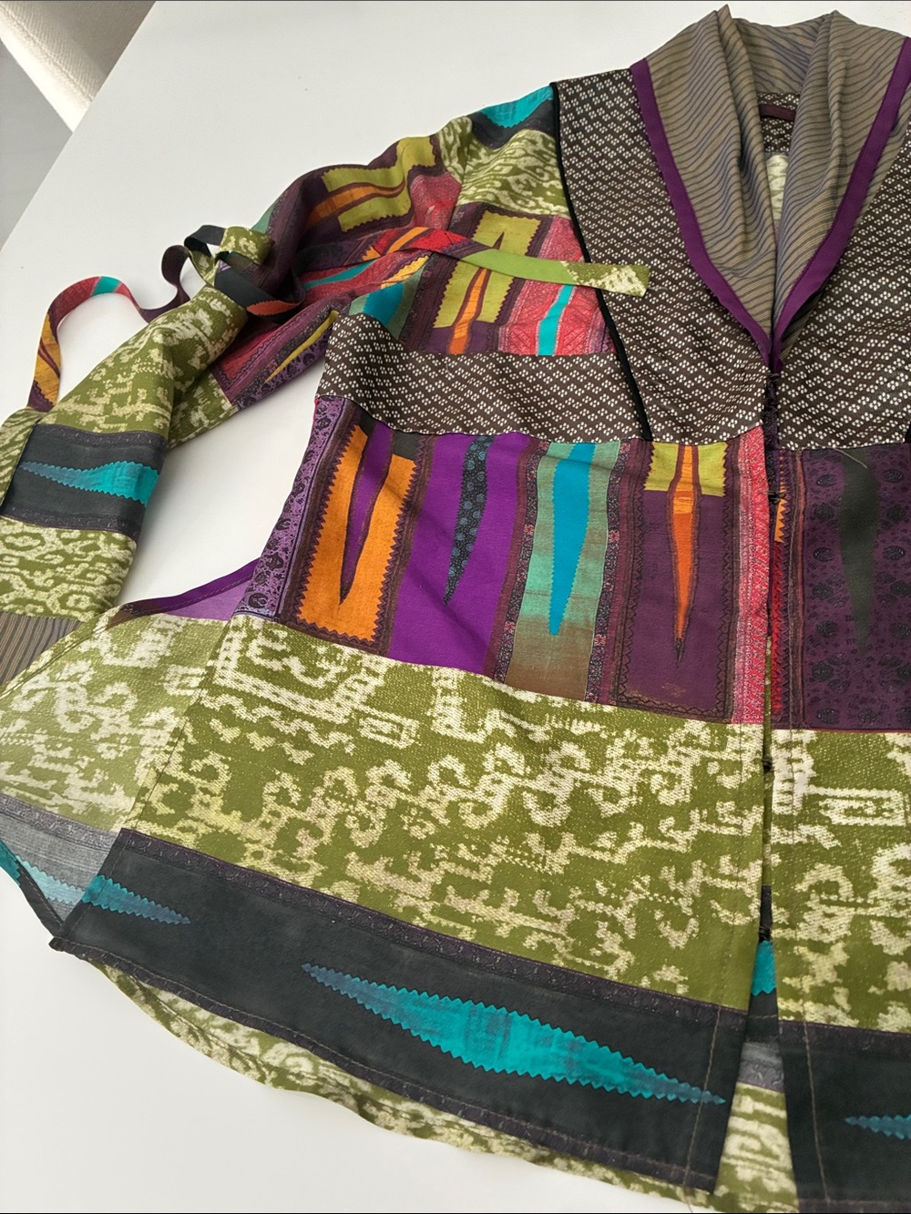 ETRO Colorful Patterned Kimono Blouse or Jacket SIZE 40 Made in Italy - Picture 3 of 9
